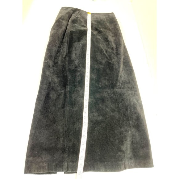 Kate Hill Black suede column skirt size 4 69d - Picture 7 of 14